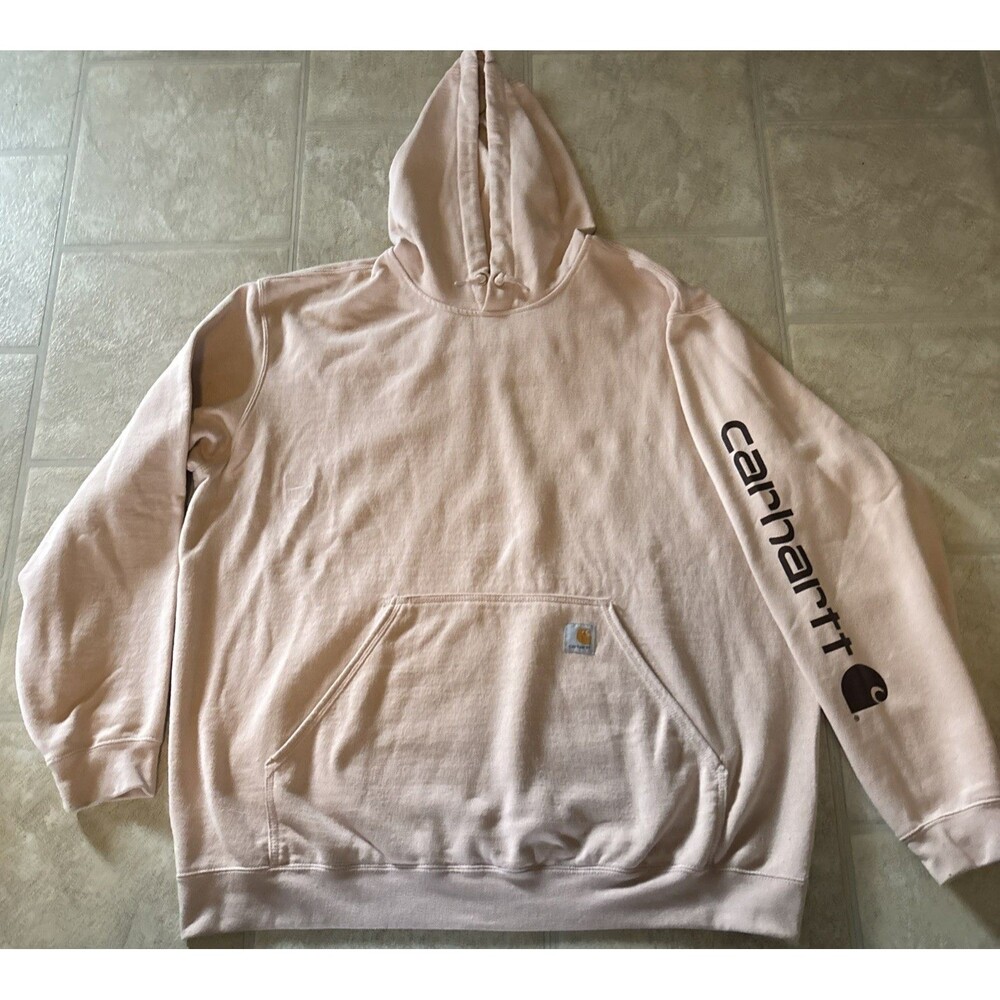 Carhartt Clarksburg Sweatshirt Womens XL Relaxed Pink Hoodie 102791